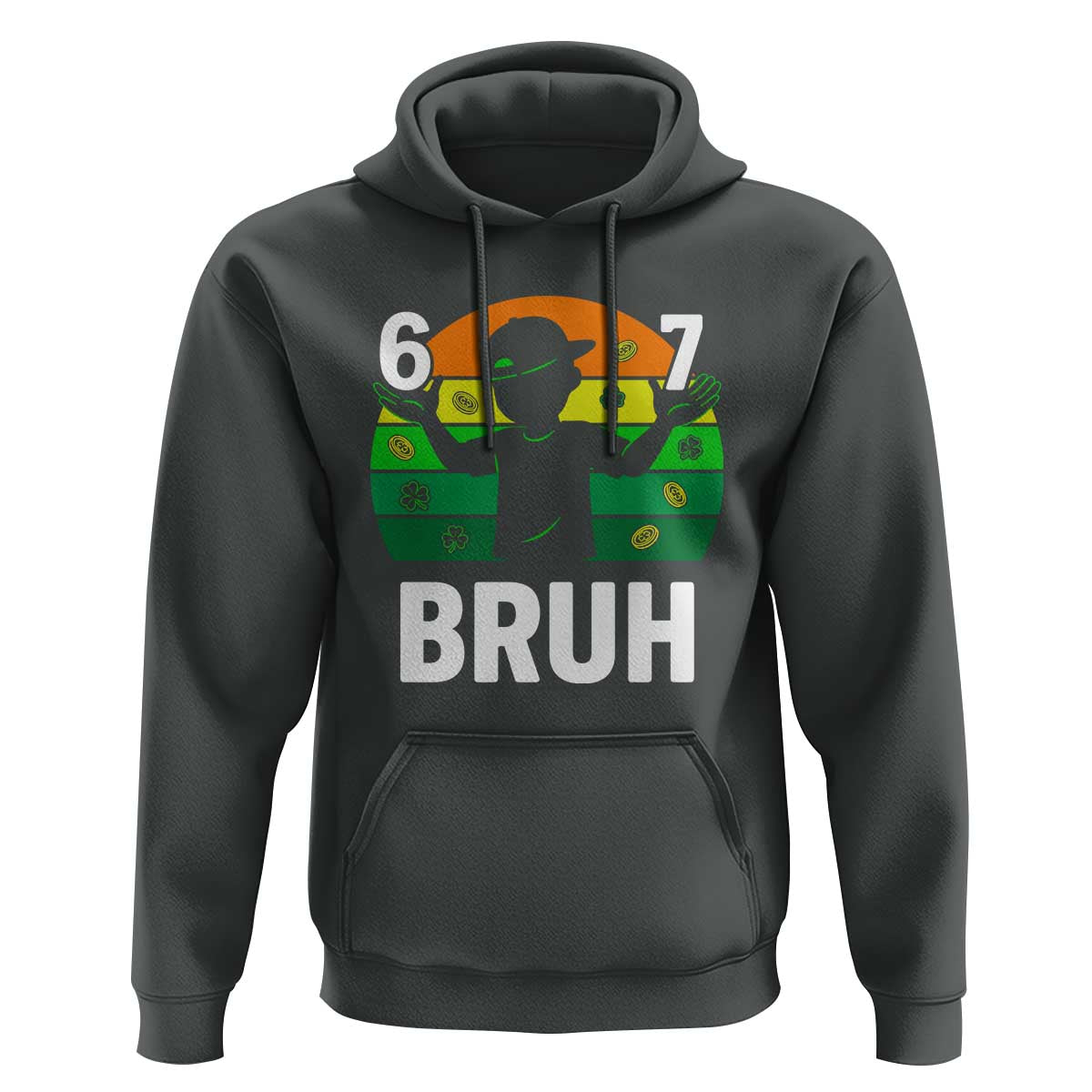 67 Bruh St Patricks Day Hoodie Funny Six Seven Boys Kids Meme