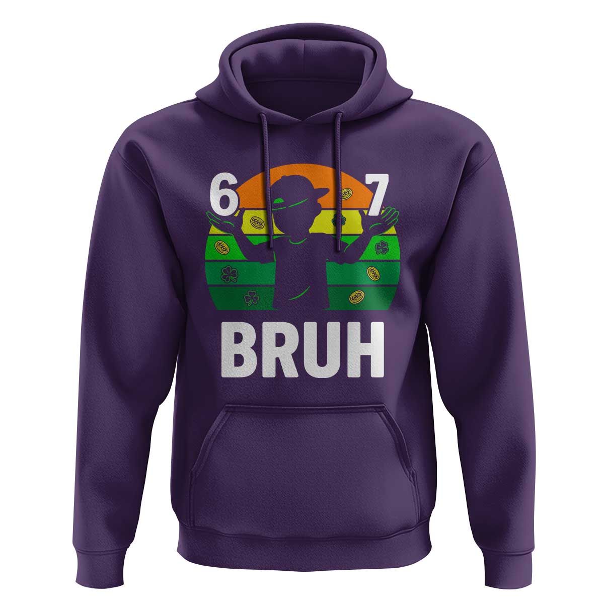 67 Bruh St Patricks Day Hoodie Funny Six Seven Boys Kids Meme