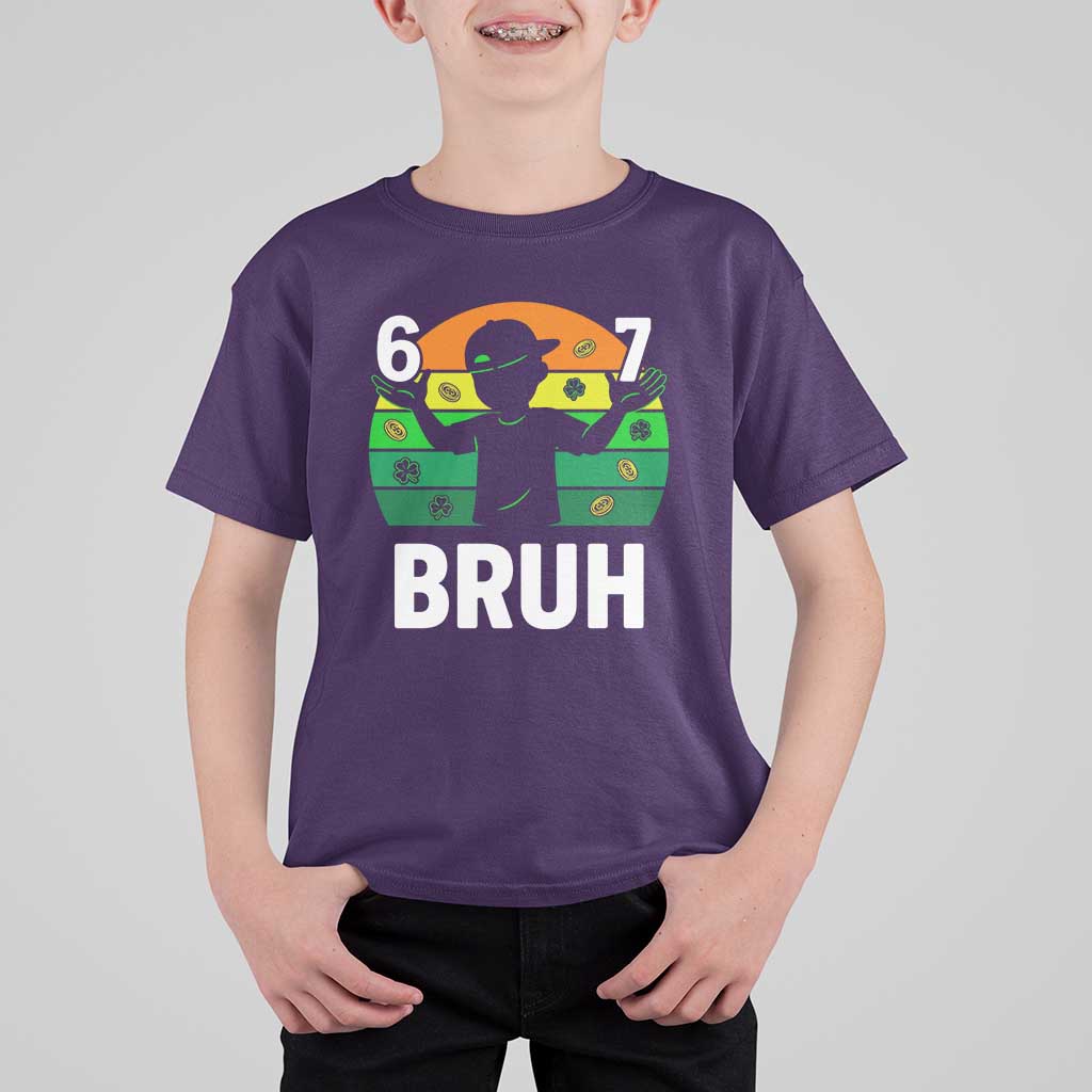 67 Bruh St Patricks Day T Shirt For Kid Funny Six Seven Boys Kids Meme