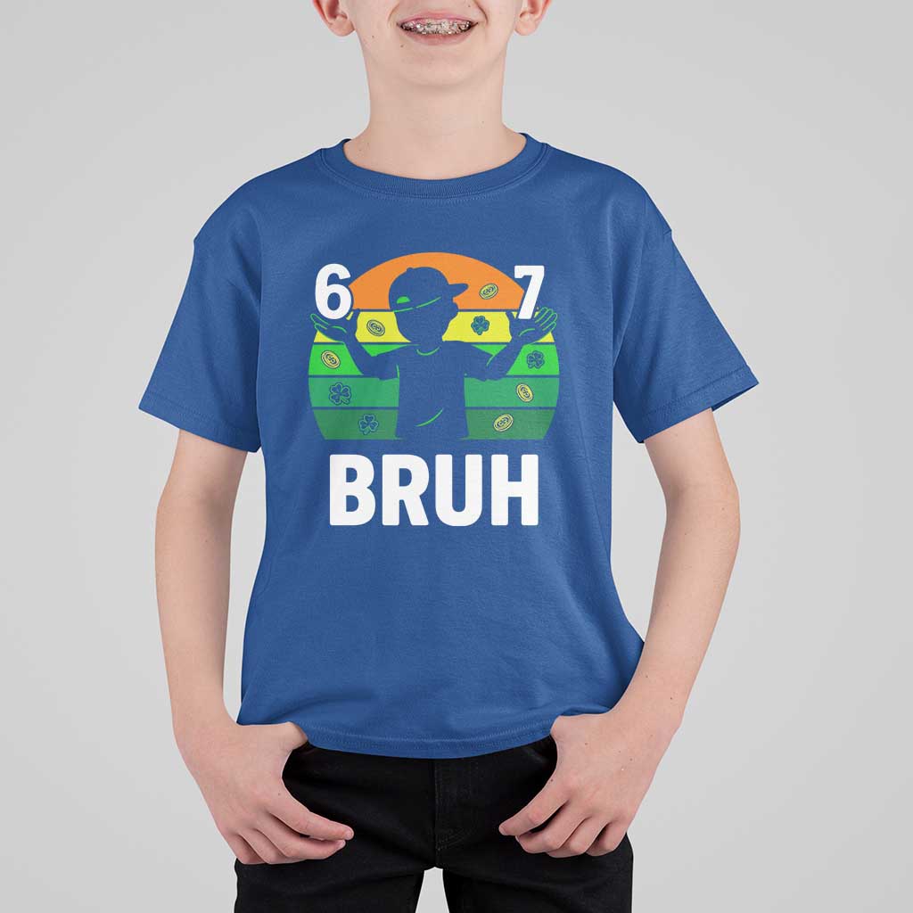 67 Bruh St Patricks Day T Shirt For Kid Funny Six Seven Boys Kids Meme