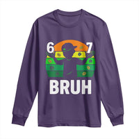 67 Bruh St Patricks Day Long Sleeve Shirt Funny Six Seven Boys Kids Meme