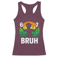 67 Bruh St Patricks Day Racerback Tank Top Funny Six Seven Boys Kids Meme