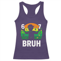 67 Bruh St Patricks Day Racerback Tank Top Funny Six Seven Boys Kids Meme