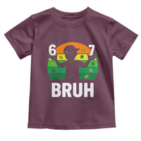 67 Bruh St Patricks Day Toddler T Shirt Funny Six Seven Boys Kids Meme
