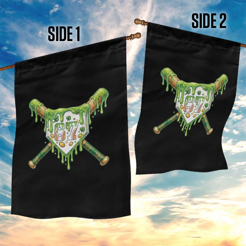 67 St Patricks Day Garden Flag Funny Six Seven Baseball Sport Party Meme