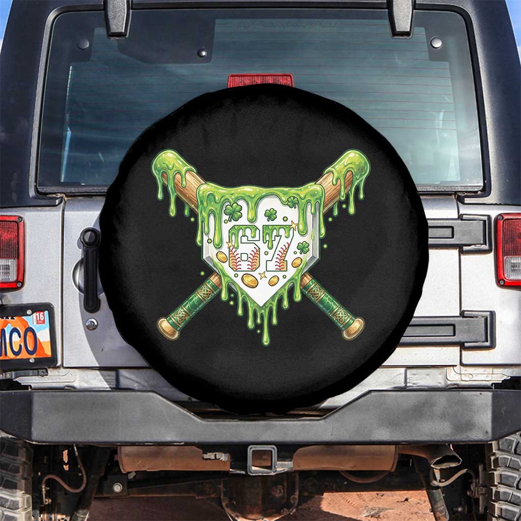 67 St Patricks Day Spare Tire Cover Funny Six Seven Baseball Sport Party Meme