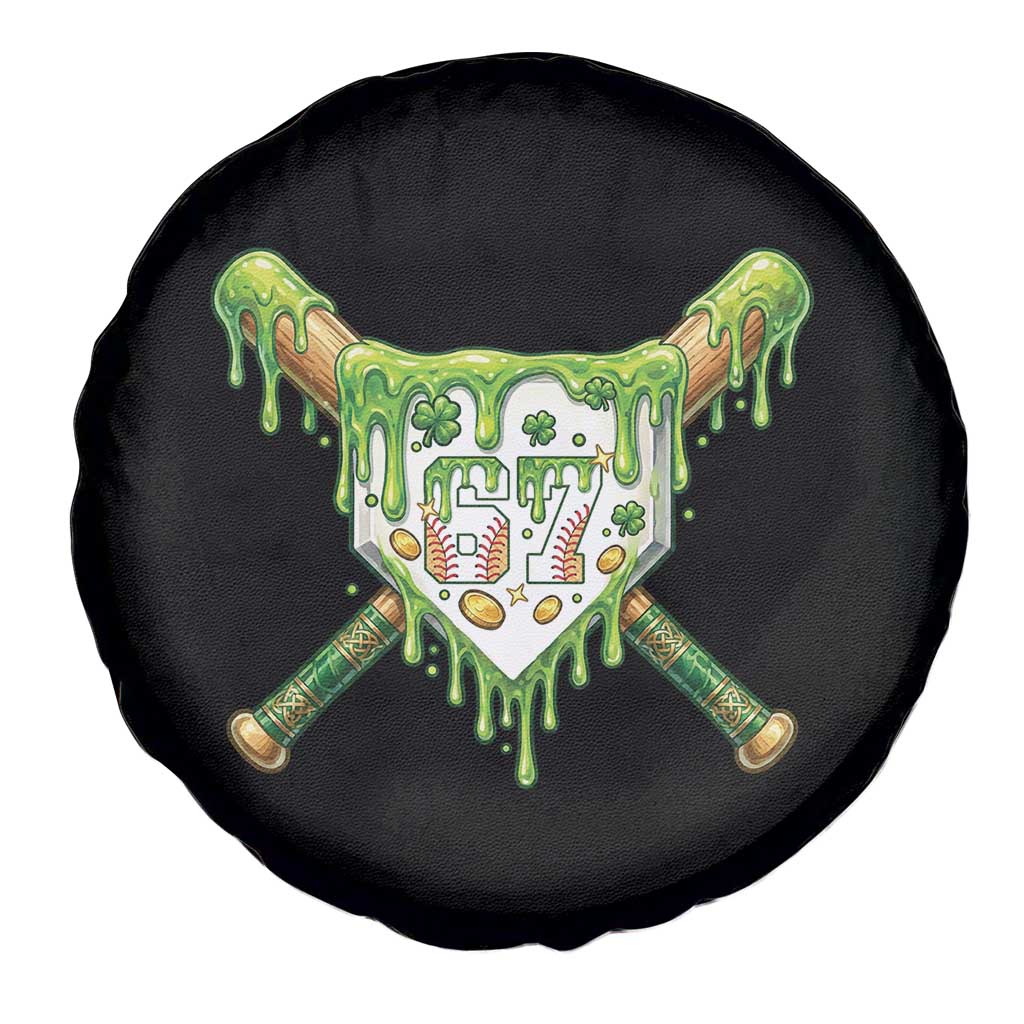 67 St Patricks Day Spare Tire Cover Funny Six Seven Baseball Sport Party Meme