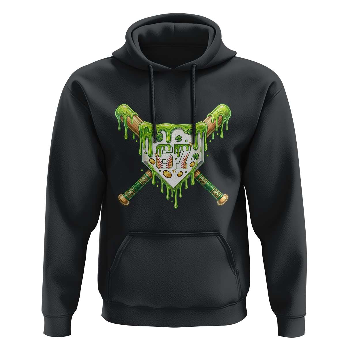 67 St Patricks Day Hoodie Funny Six Seven Baseball Sport Party Meme