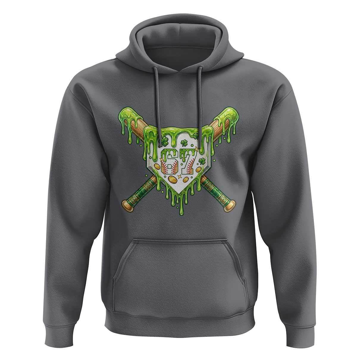 67 St Patricks Day Hoodie Funny Six Seven Baseball Sport Party Meme