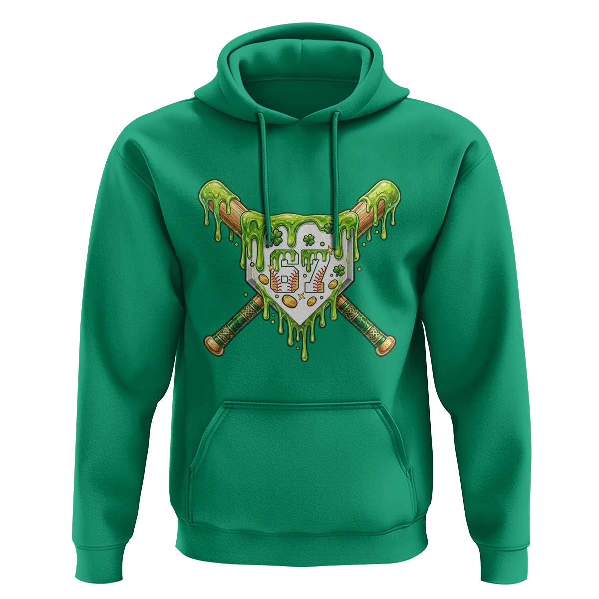 67 St Patricks Day Hoodie Funny Six Seven Baseball Sport Party Meme