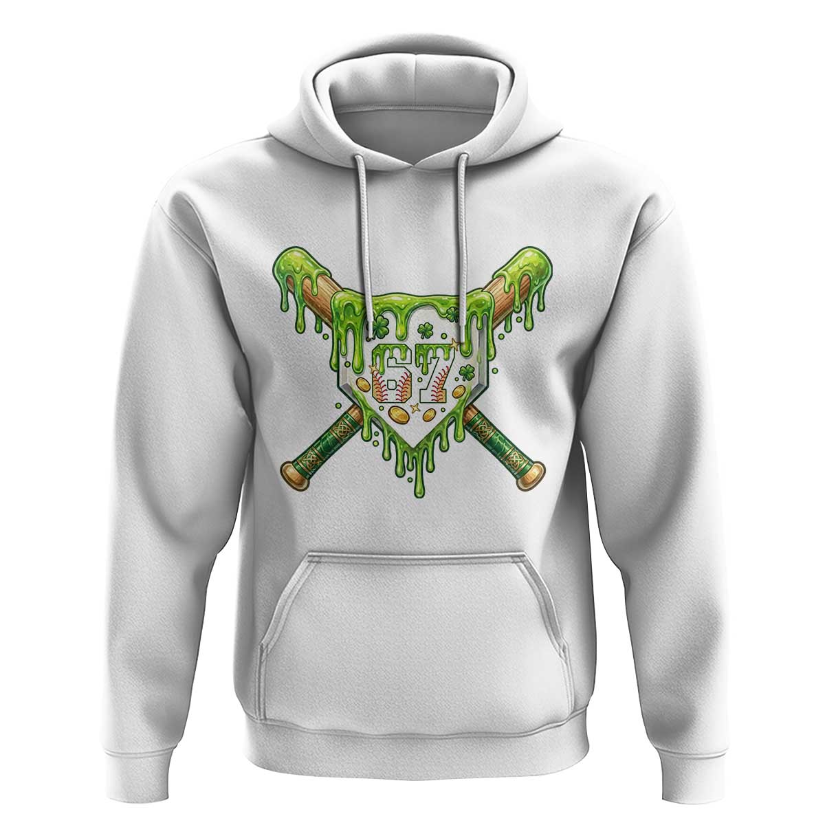 67 St Patricks Day Hoodie Funny Six Seven Baseball Sport Party Meme