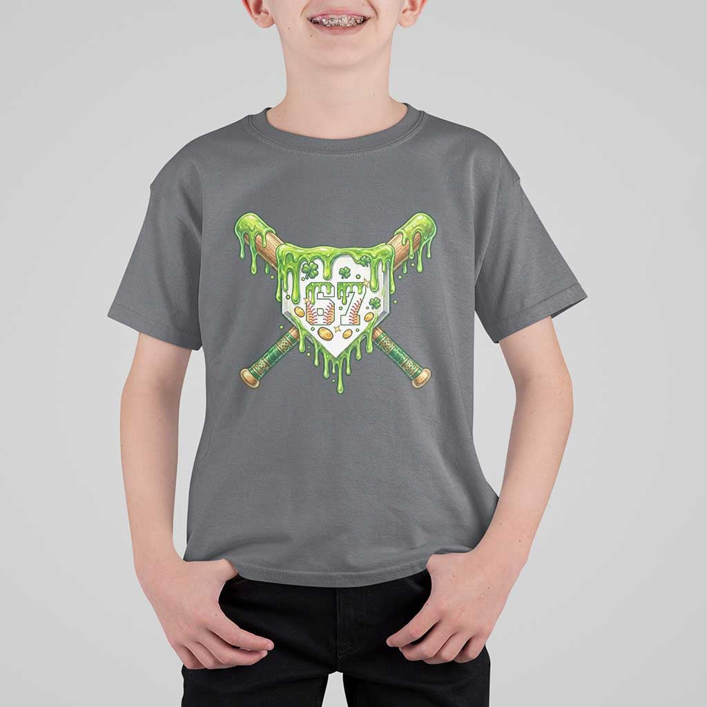 67 St Patricks Day T Shirt For Kid Funny Six Seven Baseball Sport Party Meme