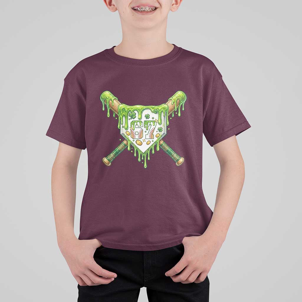 67 St Patricks Day T Shirt For Kid Funny Six Seven Baseball Sport Party Meme
