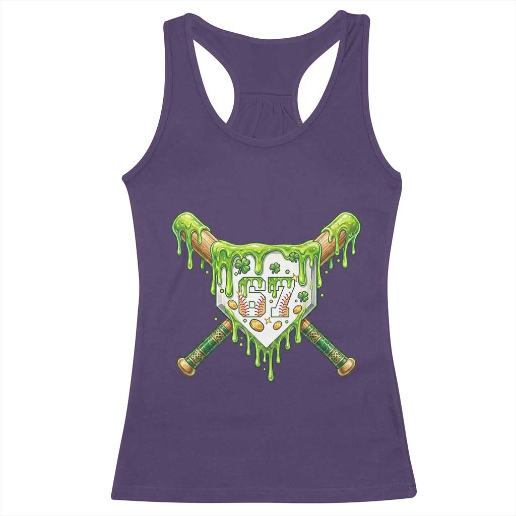 67 St Patricks Day Racerback Tank Top Funny Six Seven Baseball Sport Party Meme