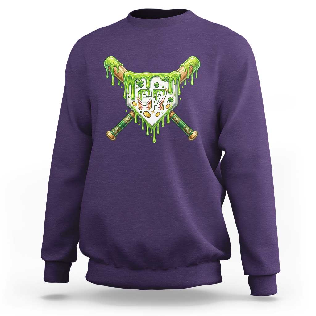 67 St Patricks Day Sweatshirt Funny Six Seven Baseball Sport Party Meme