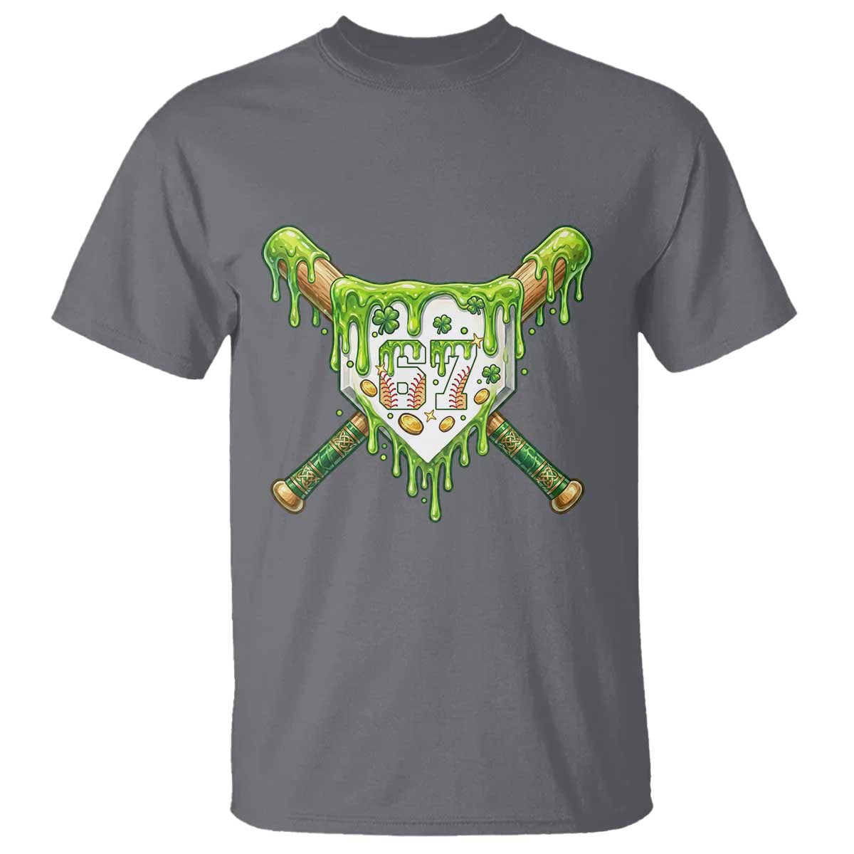 67 St Patricks Day T Shirt Funny Six Seven Baseball Sport Party Meme