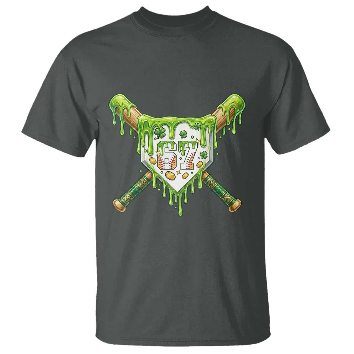 67 St Patricks Day T Shirt Funny Six Seven Baseball Sport Party Meme