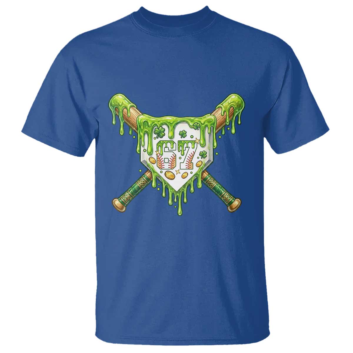 67 St Patricks Day T Shirt Funny Six Seven Baseball Sport Party Meme