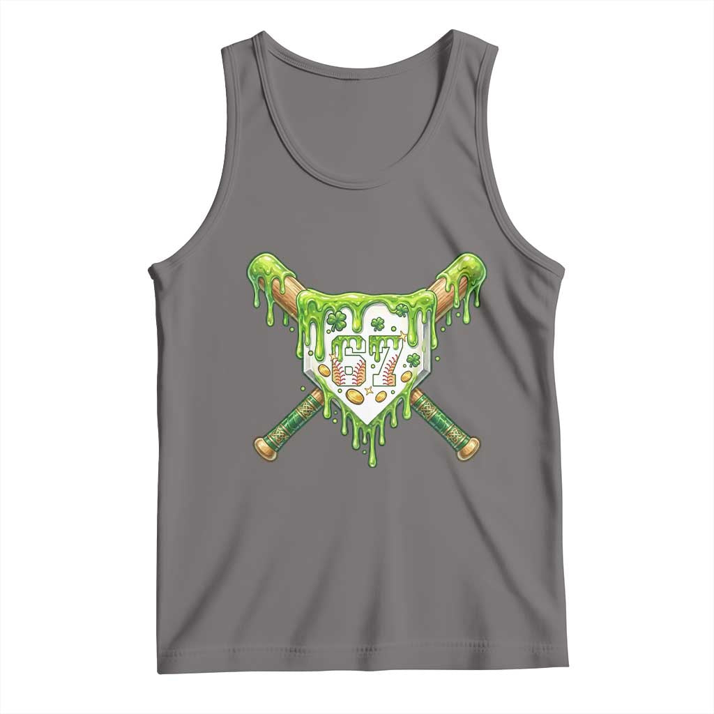 67 St Patricks Day Tank Top Funny Six Seven Baseball Sport Party Meme