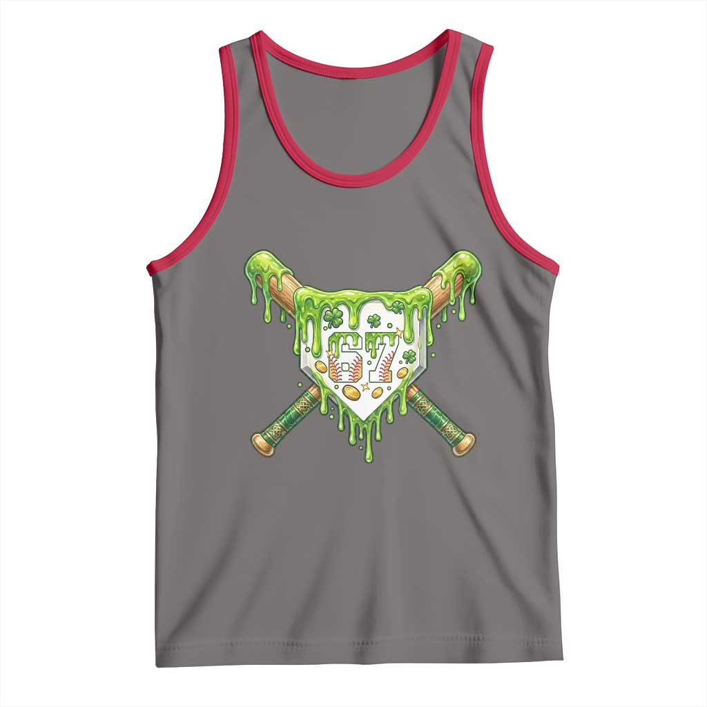 67 St Patricks Day Tank Top Funny Six Seven Baseball Sport Party Meme