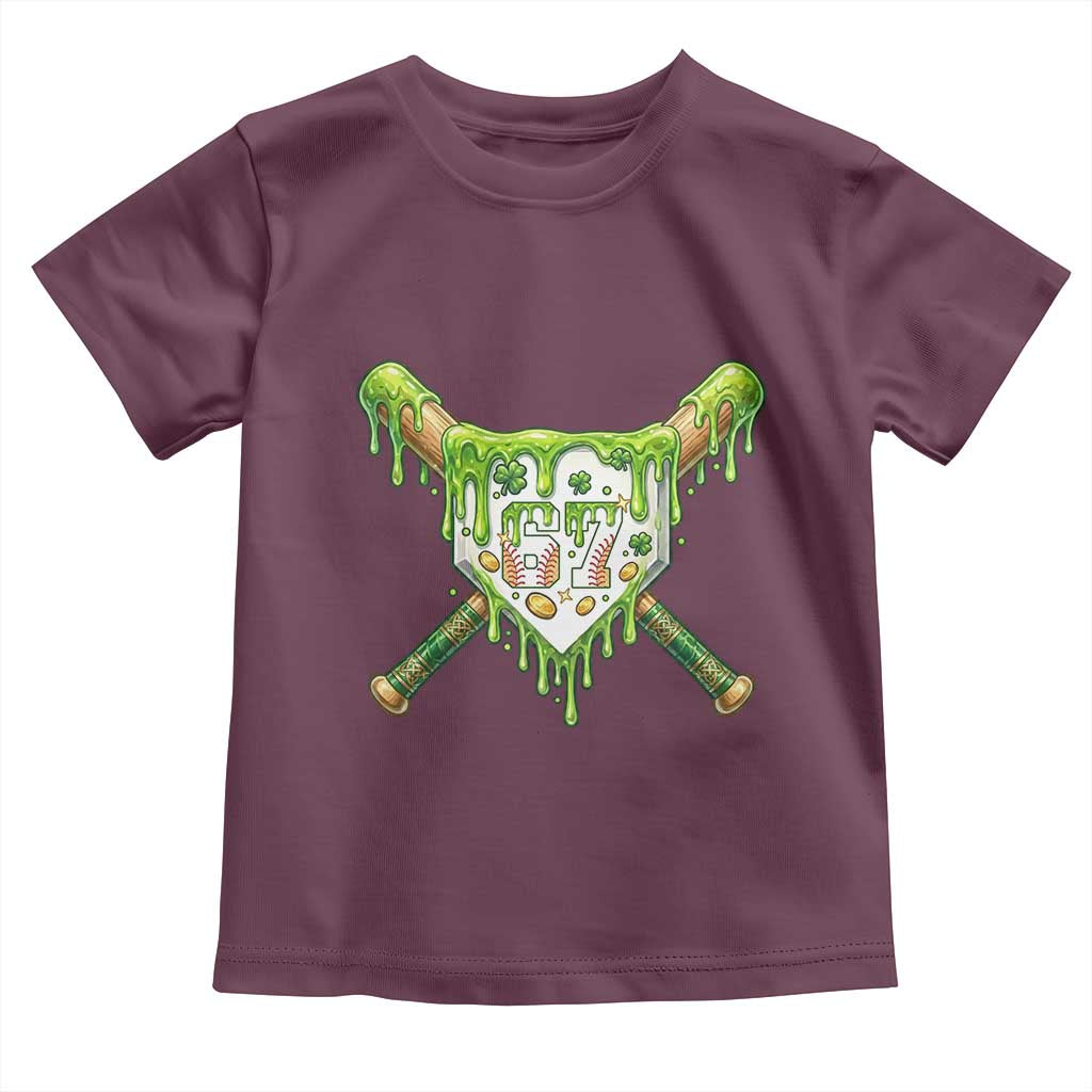 67 St Patricks Day Toddler T Shirt Funny Six Seven Baseball Sport Party Meme