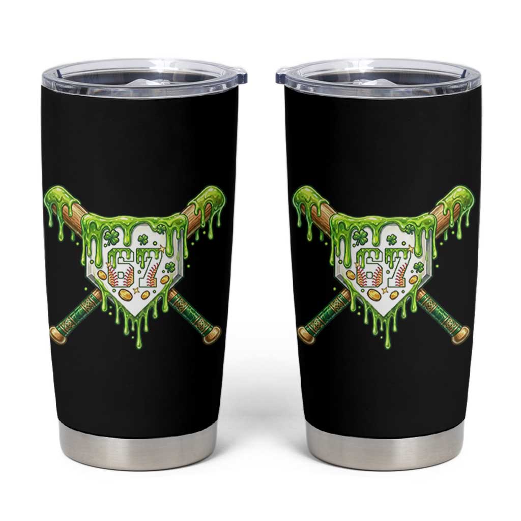 67 St Patricks Day Tumbler Cup Funny Six Seven Baseball Sport Party Meme