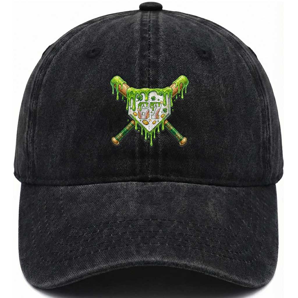 67 St Patricks Day Washed Cotton Baseball Cap Funny Six Seven Baseball Sport Party Meme