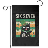 67 Bruh St Patricks Day Garden Flag Funny Cat Bruh Six Seven Meme