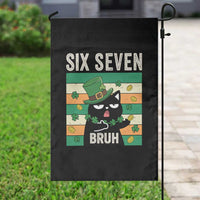 67 Bruh St Patricks Day Garden Flag Funny Cat Bruh Six Seven Meme