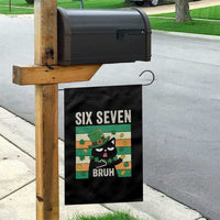 67 Bruh St Patricks Day Garden Flag Funny Cat Bruh Six Seven Meme