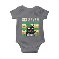67 Bruh St Patricks Day Baby Onesie Funny Cat Bruh Six Seven Meme