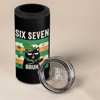 67 Bruh St Patricks Day 4 in 1 Can Cooler Tumbler Funny Cat Bruh Six Seven Meme