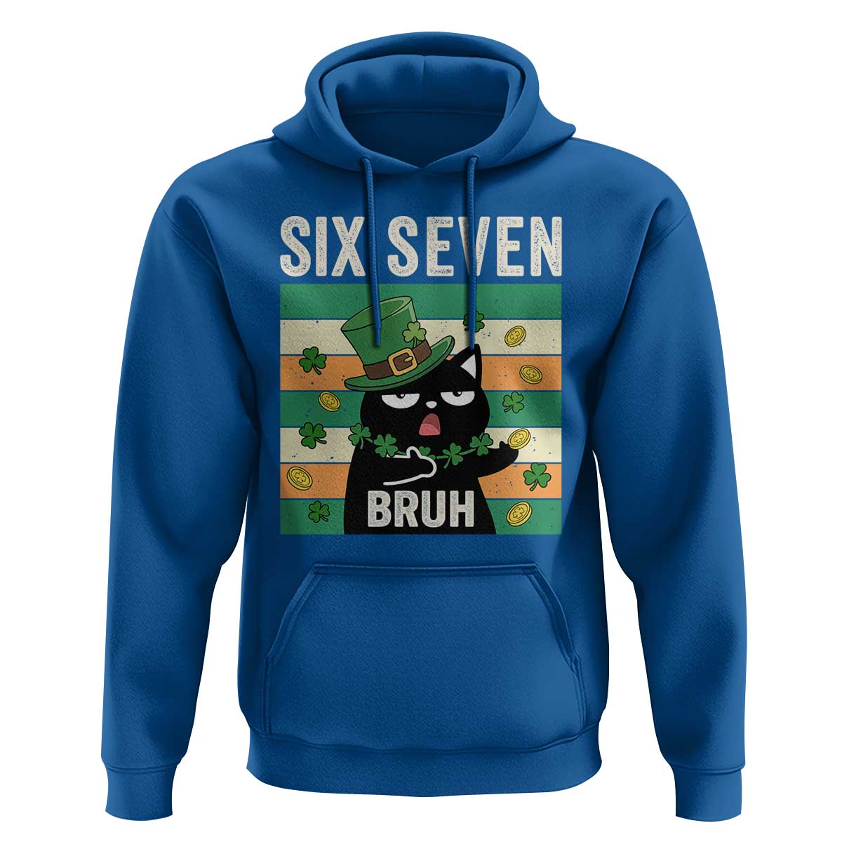 67 Bruh St Patricks Day Hoodie Funny Cat Bruh Six Seven Meme