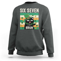 67 Bruh St Patricks Day Sweatshirt Funny Cat Bruh Six Seven Meme