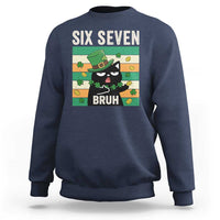 67 Bruh St Patricks Day Sweatshirt Funny Cat Bruh Six Seven Meme