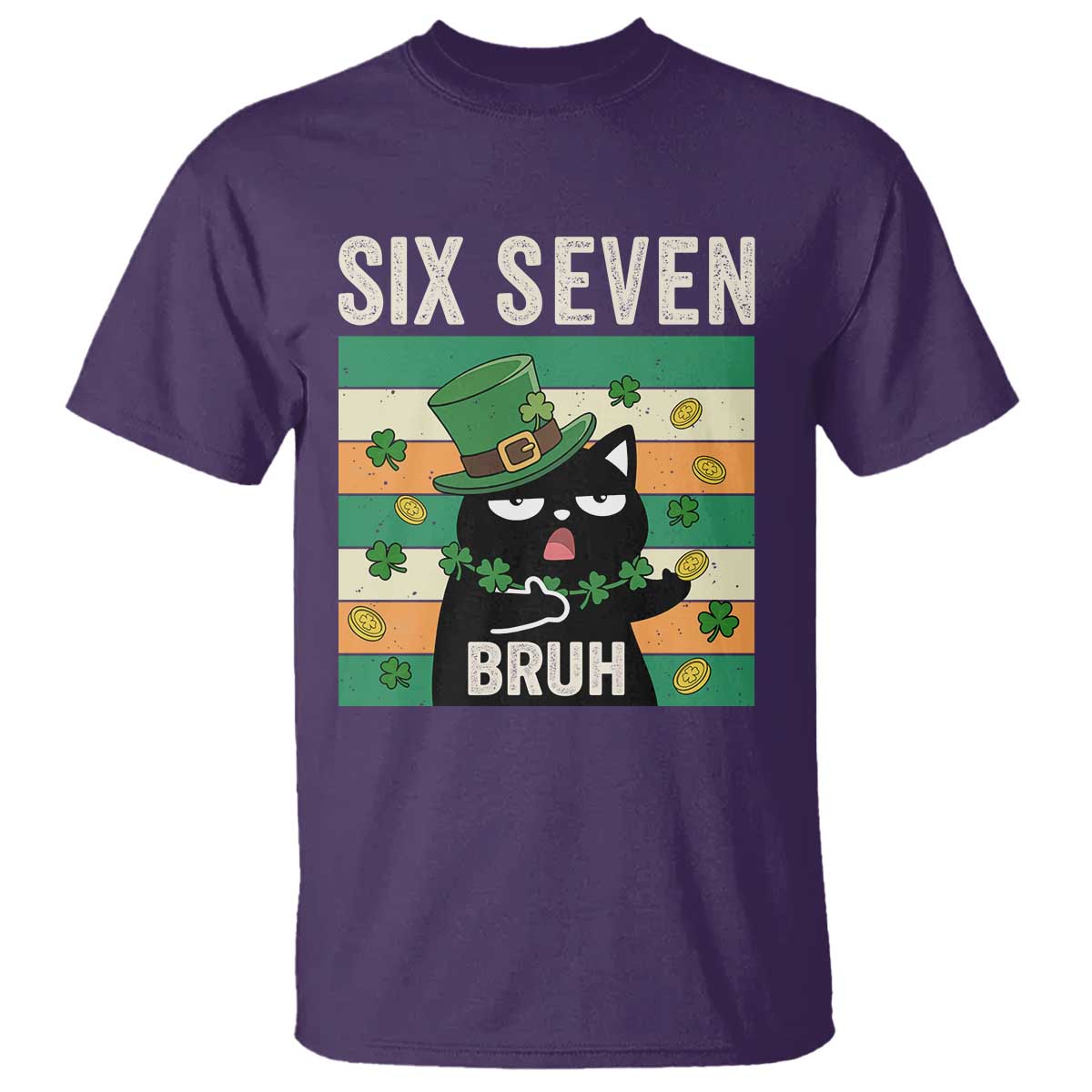 67 Bruh St Patricks Day T Shirt Funny Cat Bruh Six Seven Meme