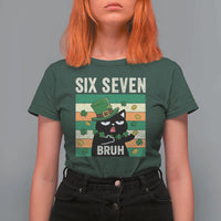 67 Bruh St Patricks Day T Shirt For Women Funny Cat Bruh Six Seven Meme