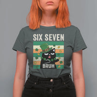 67 Bruh St Patricks Day T Shirt For Women Funny Cat Bruh Six Seven Meme