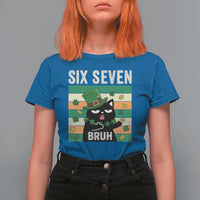 67 Bruh St Patricks Day T Shirt For Women Funny Cat Bruh Six Seven Meme