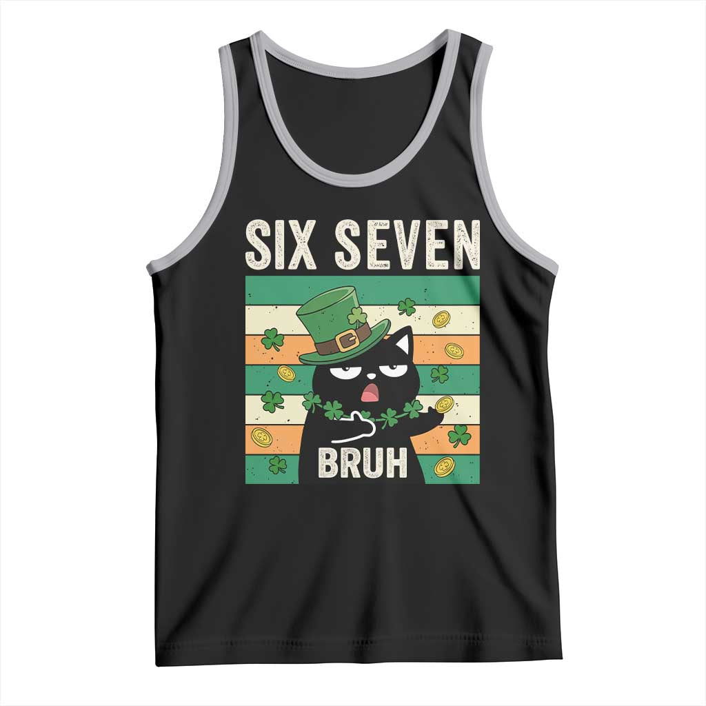 67 Bruh St Patricks Day Tank Top Funny Cat Bruh Six Seven Meme