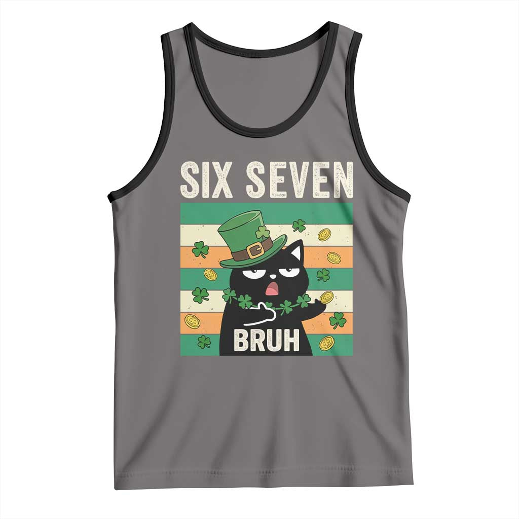 67 Bruh St Patricks Day Tank Top Funny Cat Bruh Six Seven Meme