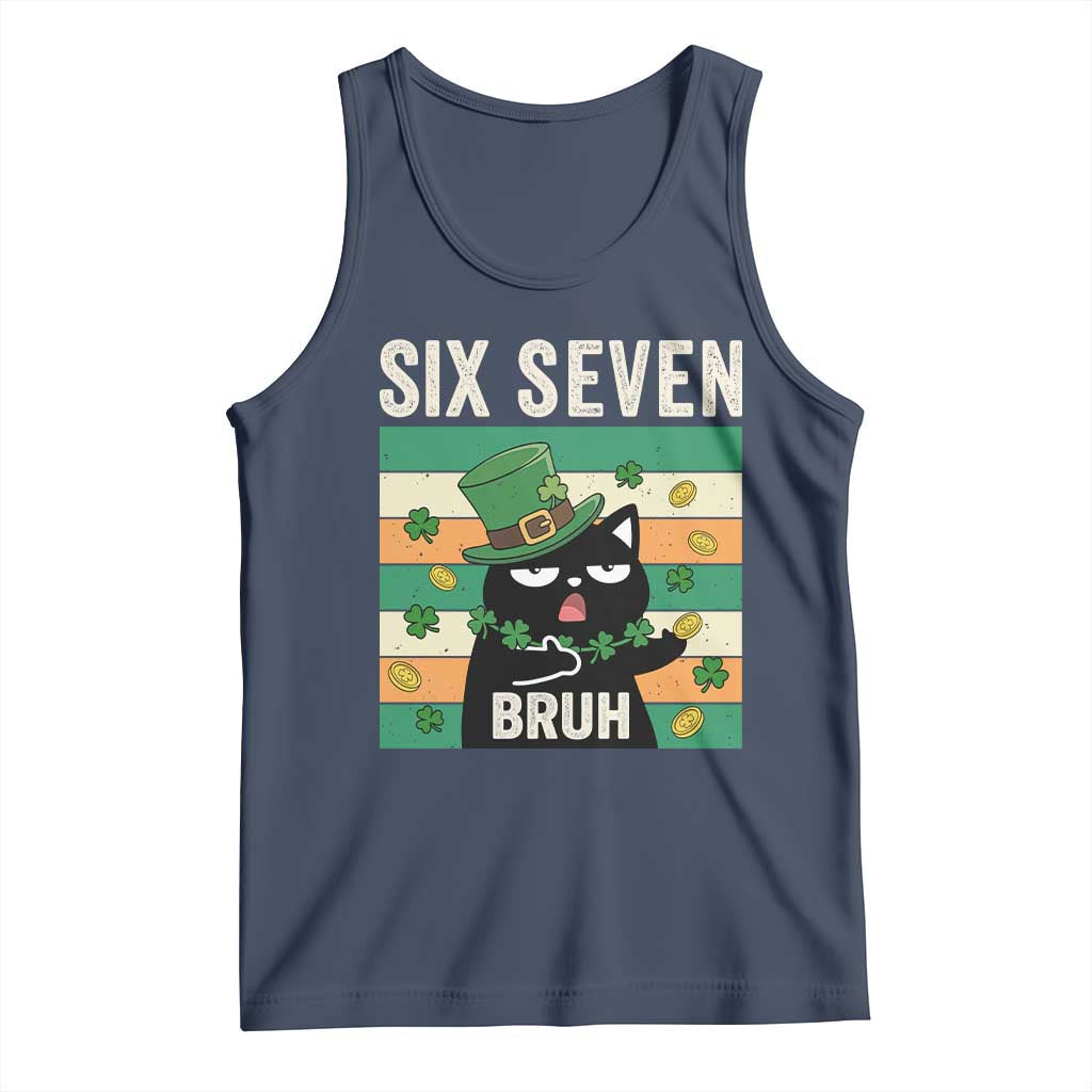 67 Bruh St Patricks Day Tank Top Funny Cat Bruh Six Seven Meme