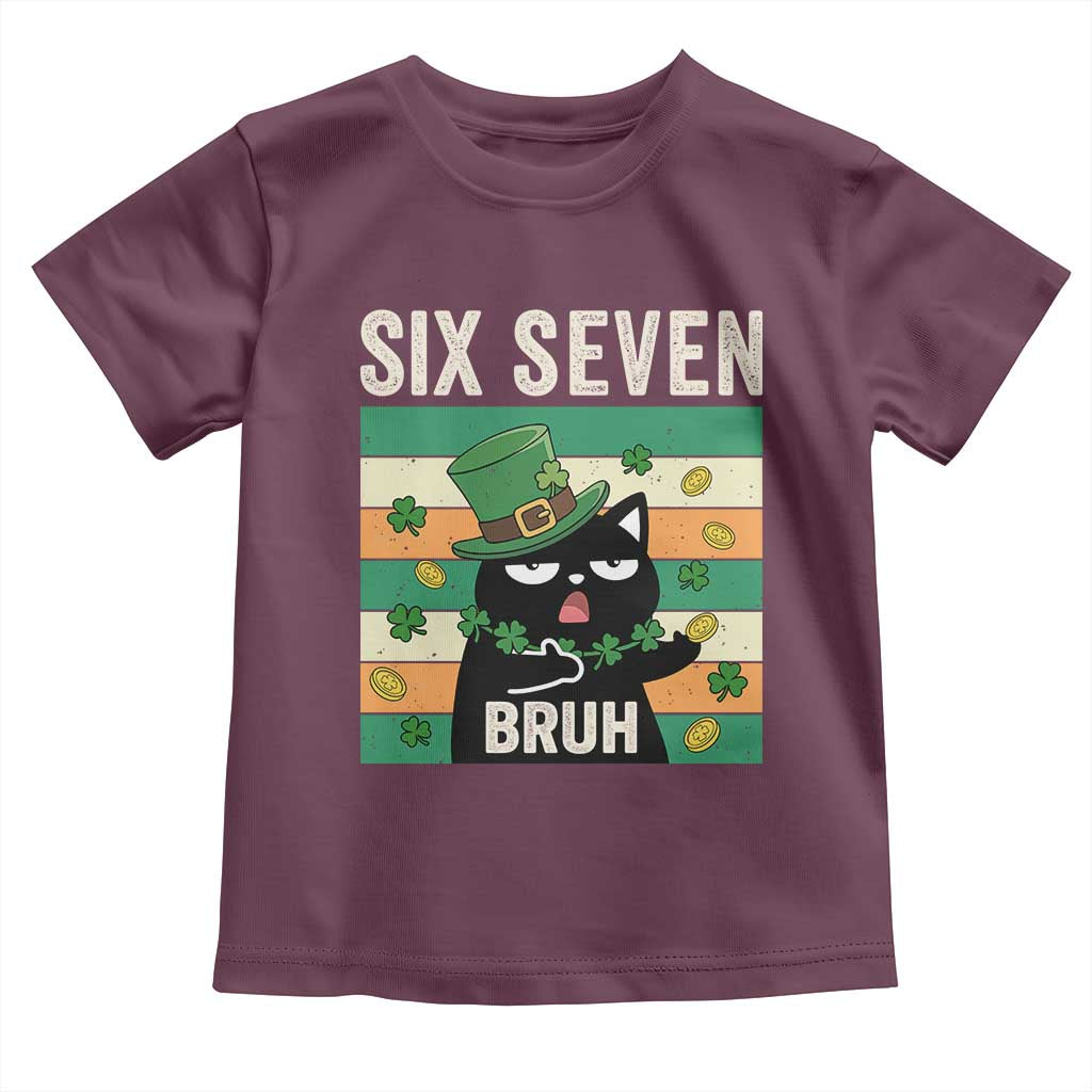 67 Bruh St Patricks Day Toddler T Shirt Funny Cat Bruh Six Seven Meme