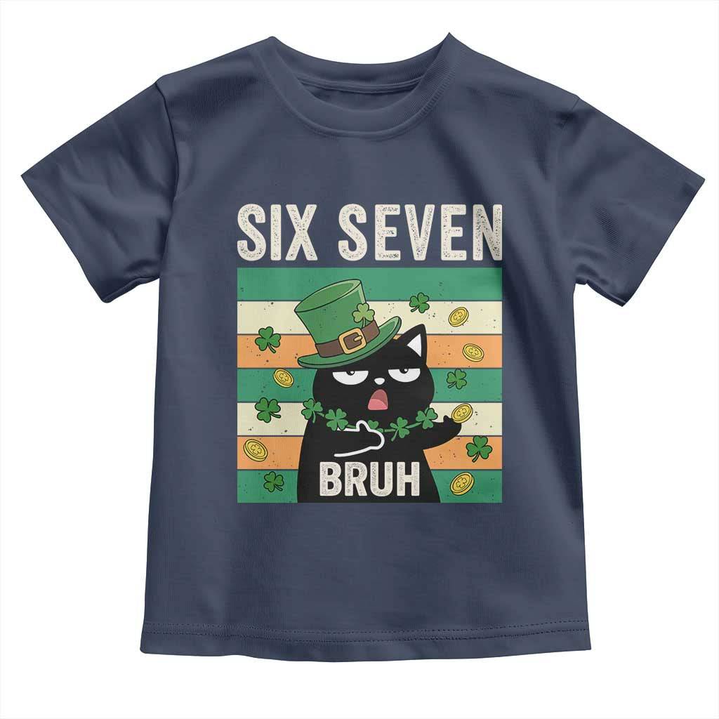 67 Bruh St Patricks Day Toddler T Shirt Funny Cat Bruh Six Seven Meme