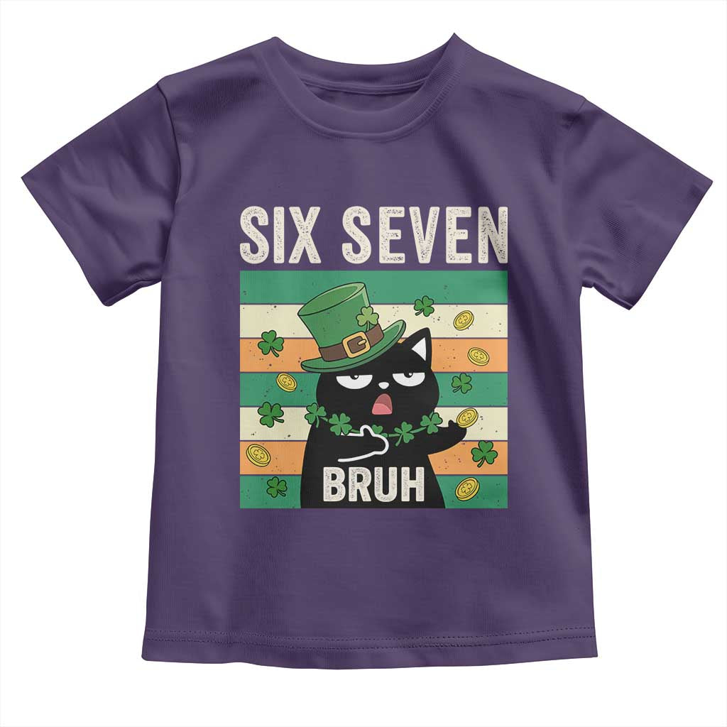 67 Bruh St Patricks Day Toddler T Shirt Funny Cat Bruh Six Seven Meme
