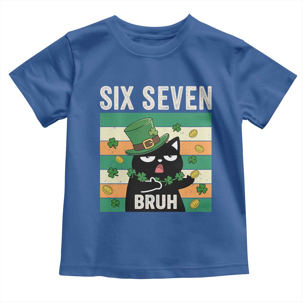 67 Bruh St Patricks Day Toddler T Shirt Funny Cat Bruh Six Seven Meme
