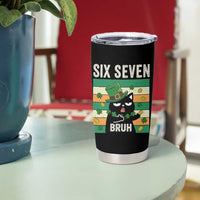67 Bruh St Patricks Day Tumbler Cup Funny Cat Bruh Six Seven Meme