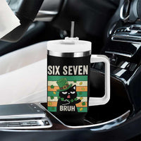 67 Bruh St Patricks Day Tumbler With Handle Funny Cat Bruh Six Seven Meme