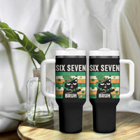 67 Bruh St Patricks Day Tumbler With Handle Funny Cat Bruh Six Seven Meme