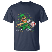 67 St Patricks Day T Shirt Funny Six Seven Leprechaun Playing Baseball Meme